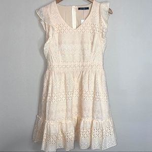 NWT Simplee - Eyelet Lace Sleeveless A-Line Dress Large